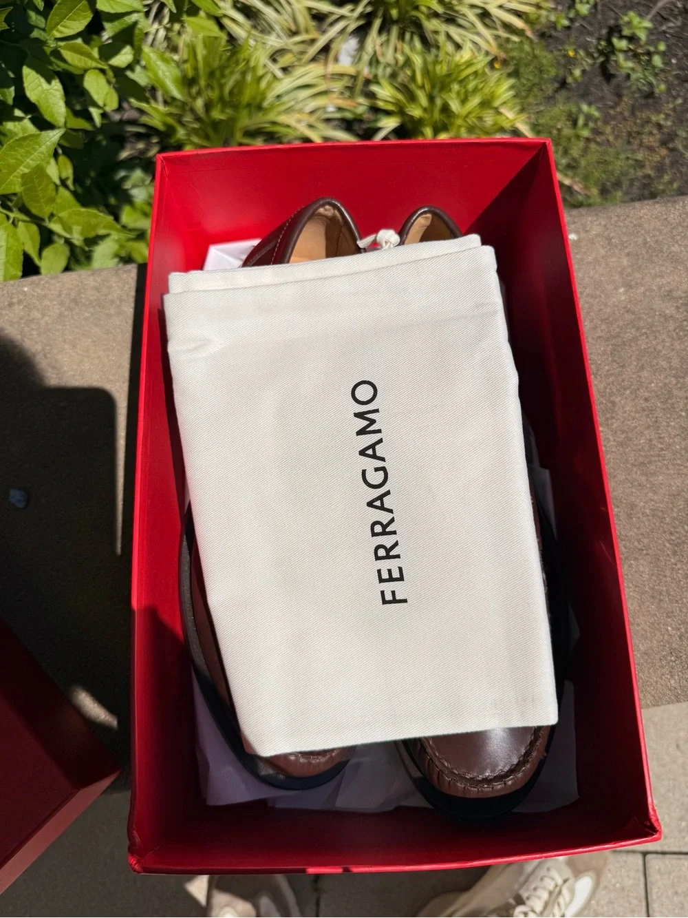 Salvatore Ferragamo Fort Brown Leather Gancini Bit Loafers 11 E (Narrow) Italy